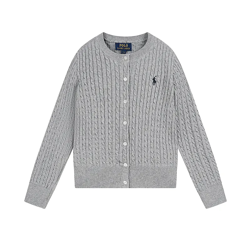 Style number: 2501 P200 Polo Ralph Lauren sweater Pony embroidered cable style single-breasted long-sleeved knit Color: White Pink Black Navy Gray Size: S (90-100) m (110-120) L (130-140) xL (150-160)